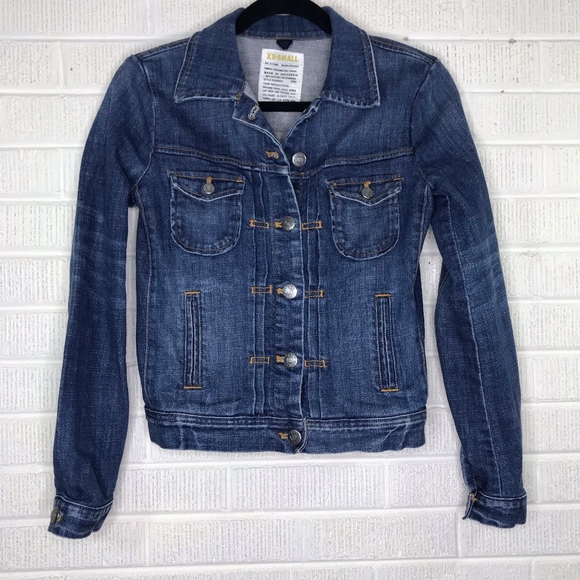 J. Crew Jackets & Blazers - J. Crew Denim Jacket Jean Cotton Stretch Blue XXS